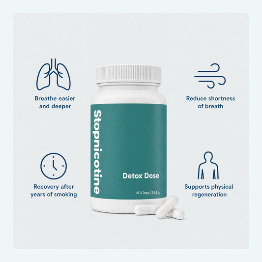 Stopnicotine Longen – Herstel Sneller Met Een Long Detox Tijdens Ontwenning | 60 Capsules